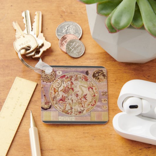 Vintage Astronomy, Celestial Map by Carel Allard Schlüsselanhänger (Schreibtisch)