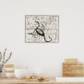 Vintage Astronomy Constellations Celestial Map  Poster (Küche)
