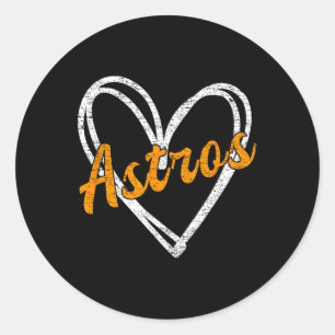 Vintage Astros Retro Style 70er 80er Vorname Runder Aufkleber