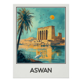 Vintage-Aswan-Plakat Poster