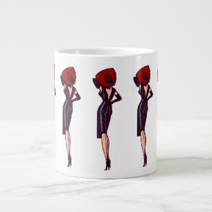 Vintage atemberaubende Glamour-Girl Retro-Pinup Jumbo-Tasse