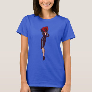 Vintage atemberaubende Glamour-Girl Retro-Pinup T-Shirt