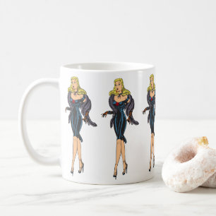 Vintage atemberaubendes Glamourgirl Retro Blondine Kaffeetasse