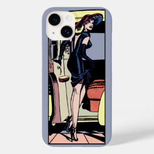 Vintage atemberaubendes Taxi Glamour-Girl Retro-Pi Case-Mate iPhone 14 Hülle