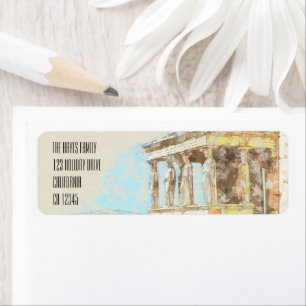 Vintage Athen Griechenland Reiseetikett – Retro-Fa