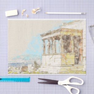 Vintage Athen Griechenland Seidenpapier – Retro-Re