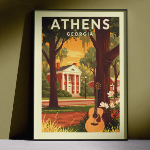 Vintage Athens Georgia Poster
