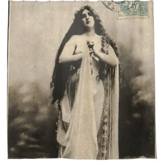 Vintage ätherische Goddess Postcard Duschvorhang