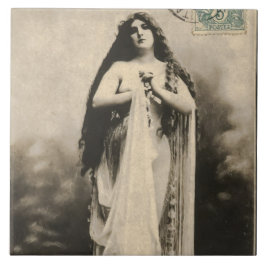 Vintage ätherische Goddess Postcard Fliese