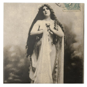 Vintage ätherische Goddess Postcard Fliese