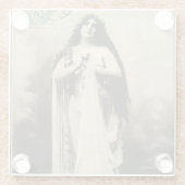 Vintage ätherische Goddess Postcard Glasuntersetzer (Rückseite)