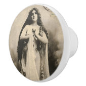 Vintage ätherische Goddess Postcard Keramikknauf (Rechts)