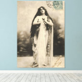 Vintage ätherische Goddess Postcard Leinwanddruck (Insitu (Holzboden))