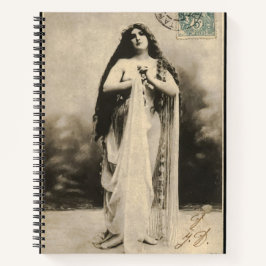 Vintage ätherische Goddess Postcard Notizblock