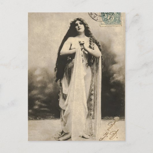 Vintage ätherische Goddess Postcard Postkarte (Vorderseite)