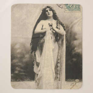 Vintage ätherische Goddess Postcard Sherpadecke
