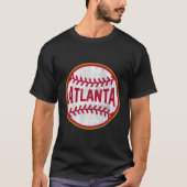 Vintage Atlanta-Baseball-Stitches T-Shirt (Vorderseite)