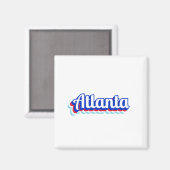 Vintage Atlanta Magnet (Vorderseite/Rückseite)
