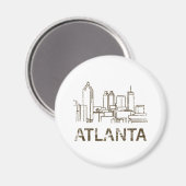 Vintage Atlanta Magnet (Vorderseite/Rückseite)