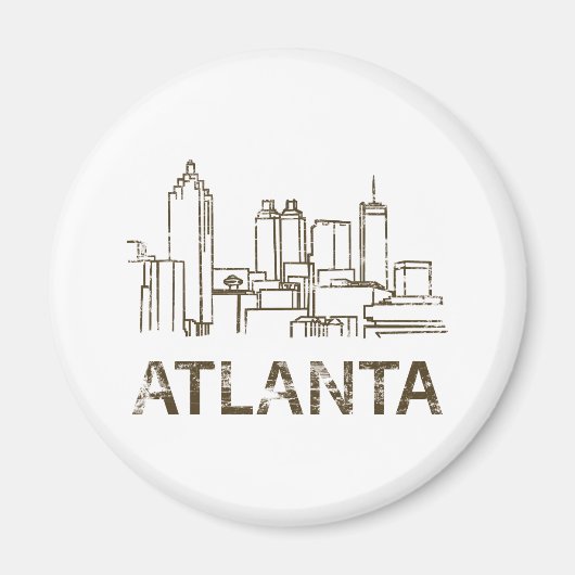 Vintage Atlanta Magnet (Vorne)