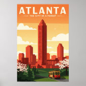 Vintage Atlanta Poster (Vorne)