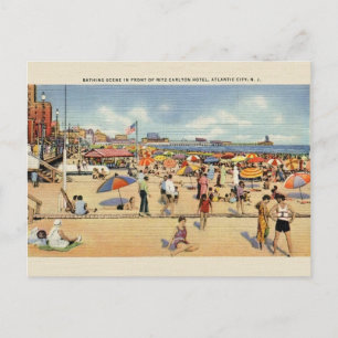 Vintage Atlantic City New Jersey Reise-Postkarte Postkarte