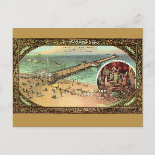 Vintage Atlantic City Pier Postkarte (Vorderseite)