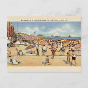 Vintage Atlantic City Ritz Carlton Post Card Postkarte