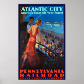 Vintage Atlantikbahn Poster (Vorne)