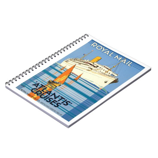 VINTAGE ATLANTIS OCEAN LINER REISE NOTIZBLOCK (Linke Seite)