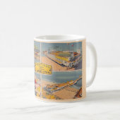 Vintage atlantische Stadt Illustrierte Tasse (VorderseiteRechts)