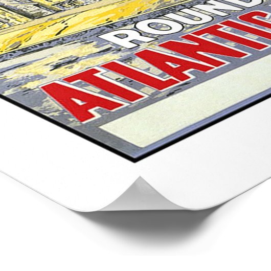 Vintage, Atlantische Verkehrslinie Poster (Ecke)