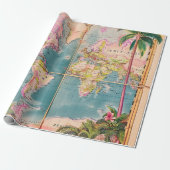 Vintage-Atlas-Geschenkpapier Geschenkpapier (Ungerollt)
