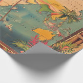 Vintage-Atlas-Geschenkpapier Geschenkpapier (Ecke)
