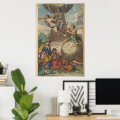 Vintage Atlas-Illustration Poster (Heimbüro)