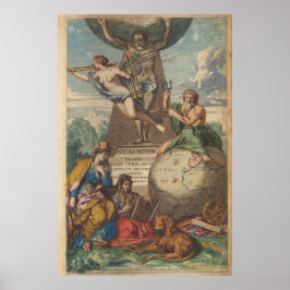 Vintage Atlas-Illustration Poster