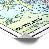 Vintage Atlas-Karte - Schottland Poster (Ecke)