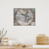 Vintage Atlas-Weltkarte Poster (Küche)