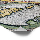 Vintage Atlas-Weltkarte Poster (Ecke)