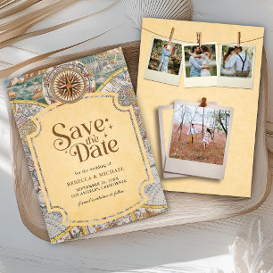 Vintage-Atlas-Weltkarte-Reise-Abenteuer-Hochzeit Save The Date