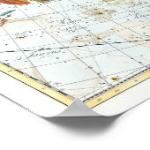Vintage Atlaskonstellationen Poster (Ecke)