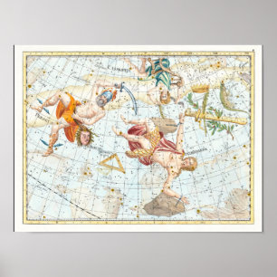 Vintage Atlaskonstellationen Poster