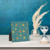 Vintage Atomexplosion Teal-Muster Fotoplatte (InSitu)