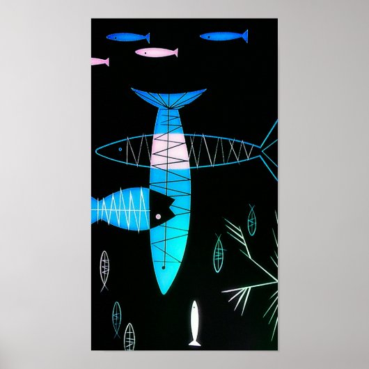 Vintage Atomfische Poster (Vorne)