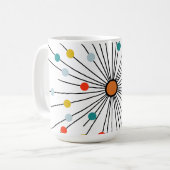 Vintage Atomic Dot Retro Kaffeetasse (Vorderseite Links)
