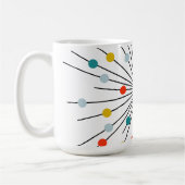 Vintage Atomic Dot Retro Kaffeetasse (Links)