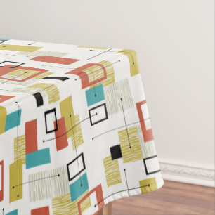 Vintage AtomTiki Entwurfs-Tischdecke Tischdecke