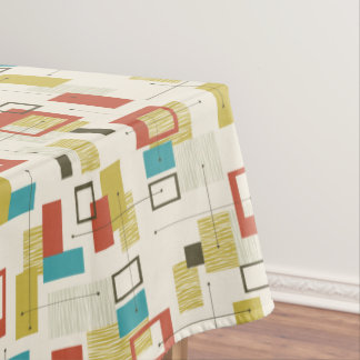 Vintage AtomTiki Entwurfs-Tischdecke Tischdecke