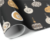 Vintage AtomWeihnachtsschmuck aus dem Mittelalter Geschenkpapier (Rolleneckpunkt)