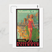 Vintage Attika City Travel Ad Postkarte (Vorne/Hinten)